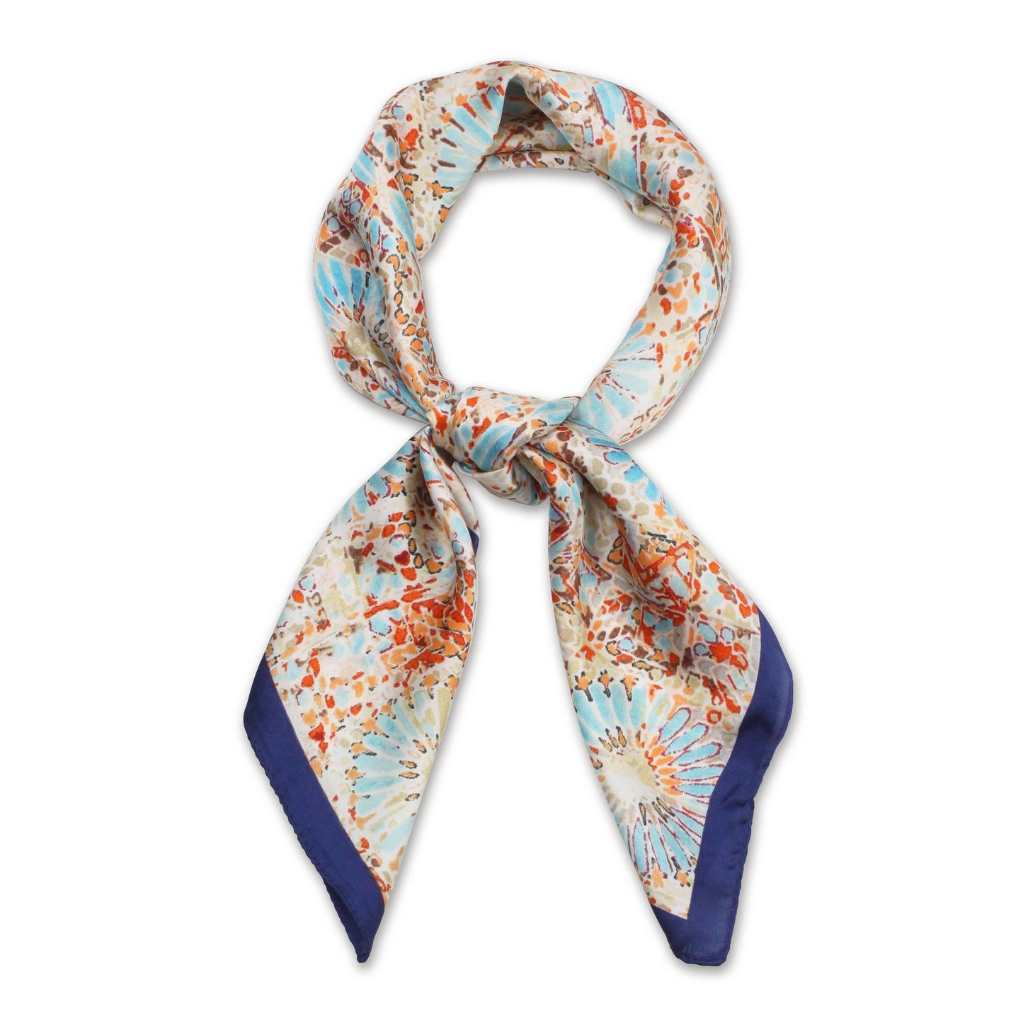 Abstract Print Satin Square Scarf/Headwrap/Tube top