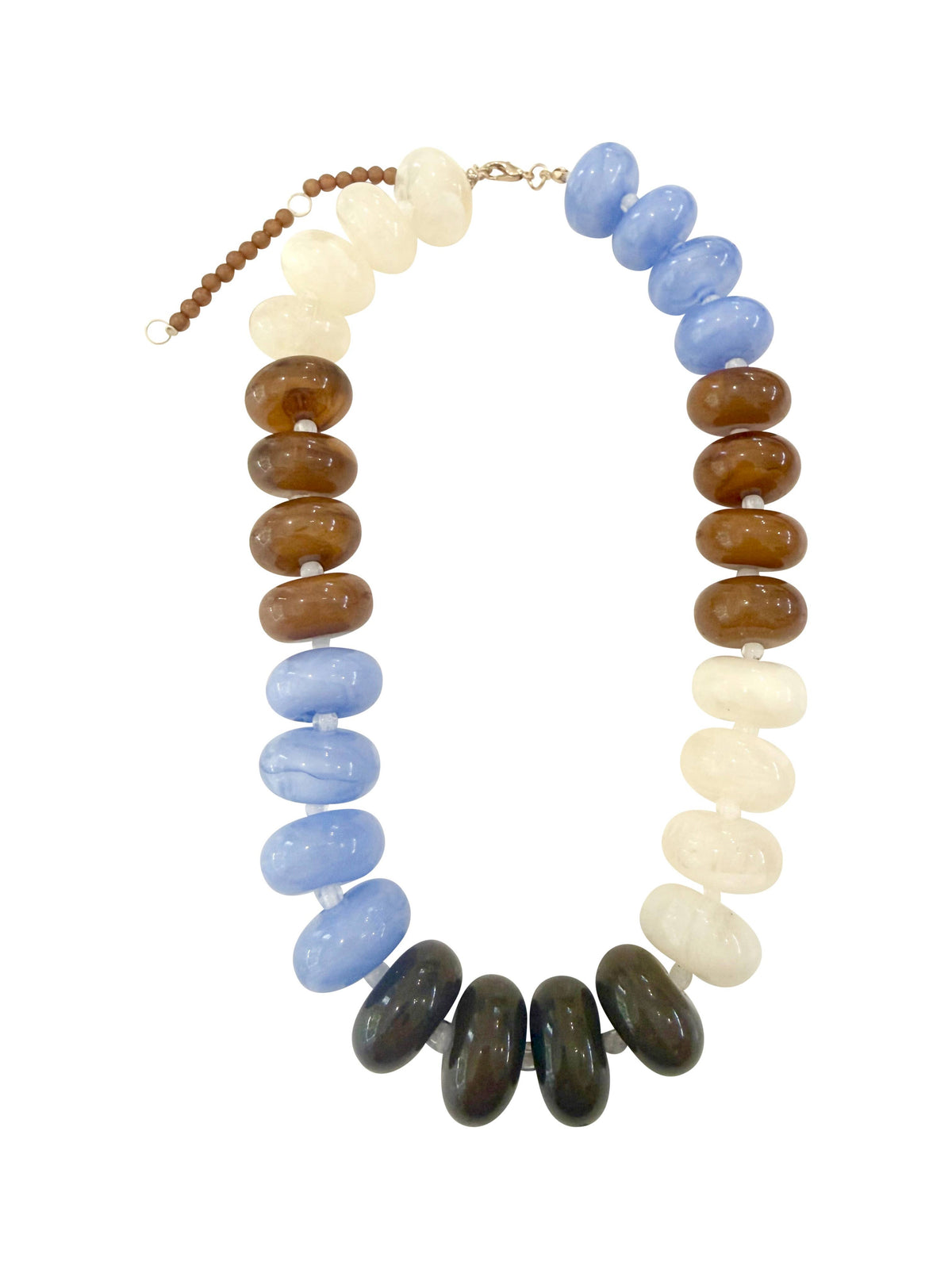 Carissa Chunky Necklace- Light Blue Mix