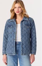 Denim Quilted Shirt Jkt