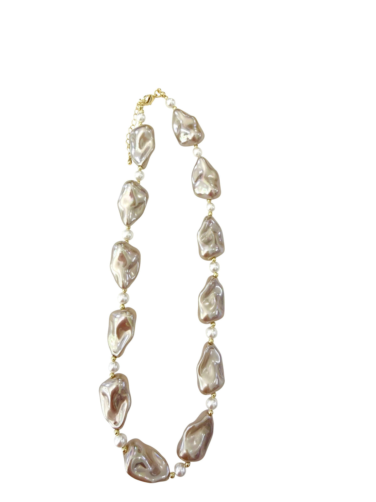 Rivan Pearl Necklace - Taupe