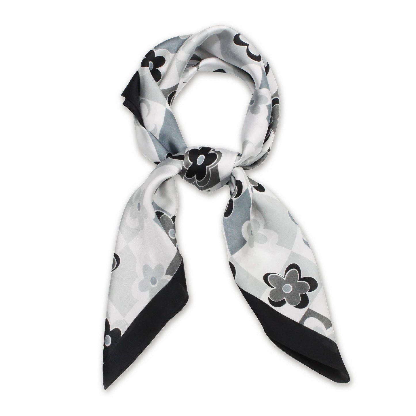 Floral Print Satin Square Scarf/Headwrap/Tube top