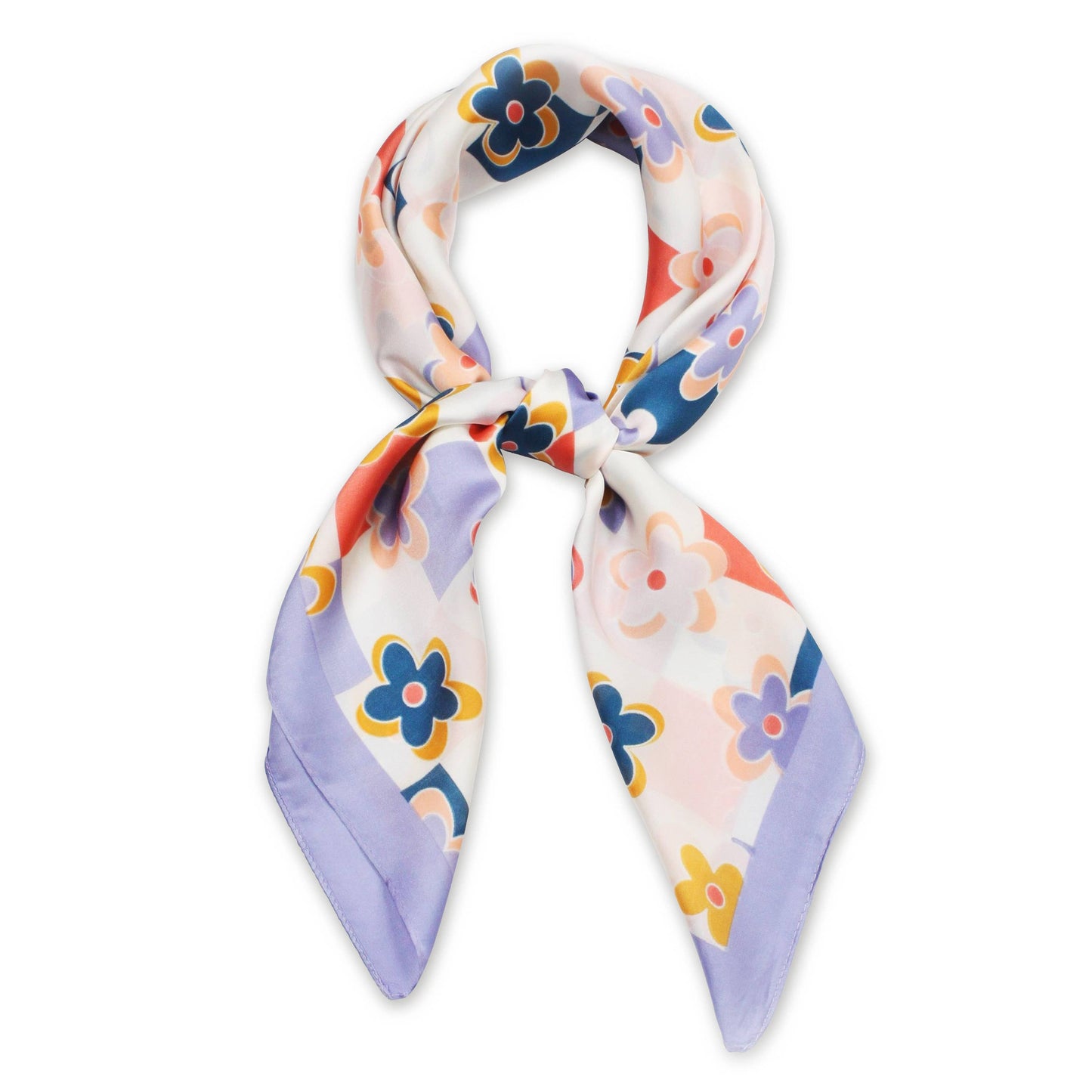Floral Print Satin Square Scarf/Headwrap/Tube top