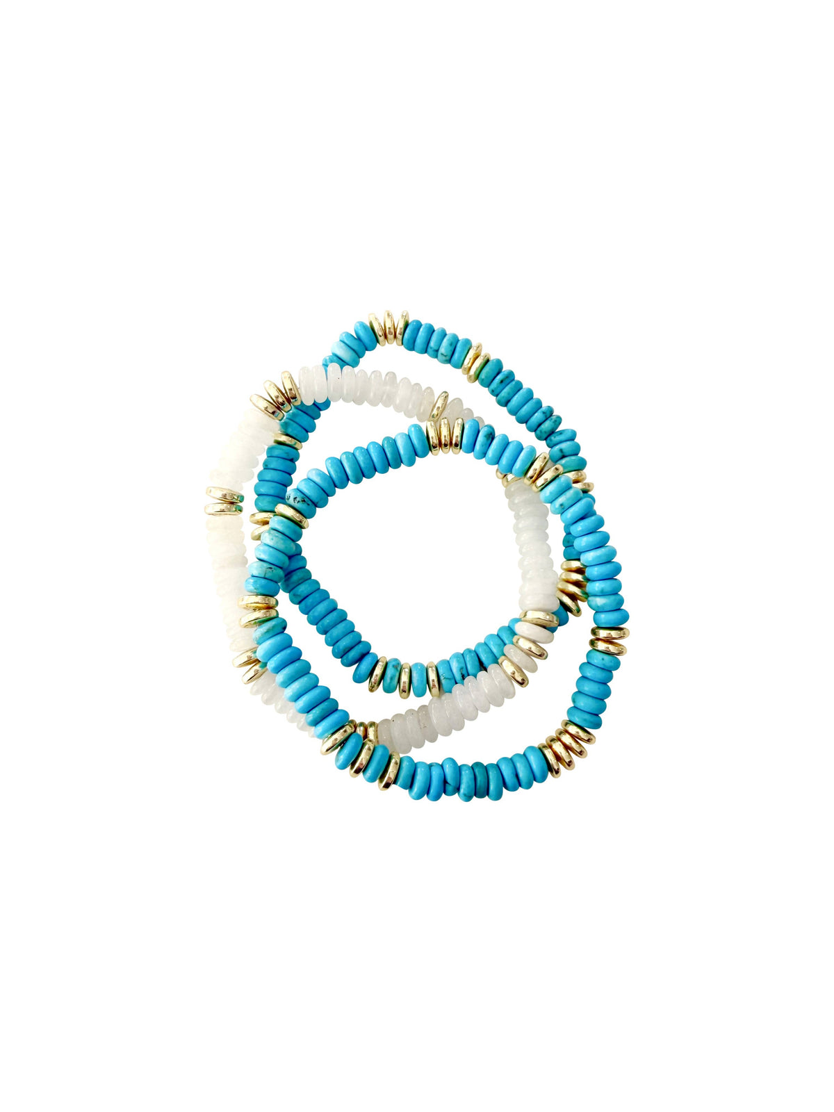 Chelsea Beaded Bracelet Set- Turquoise
