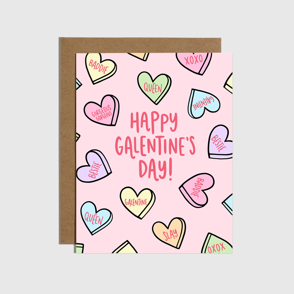 Galentine's Day Hearts Card