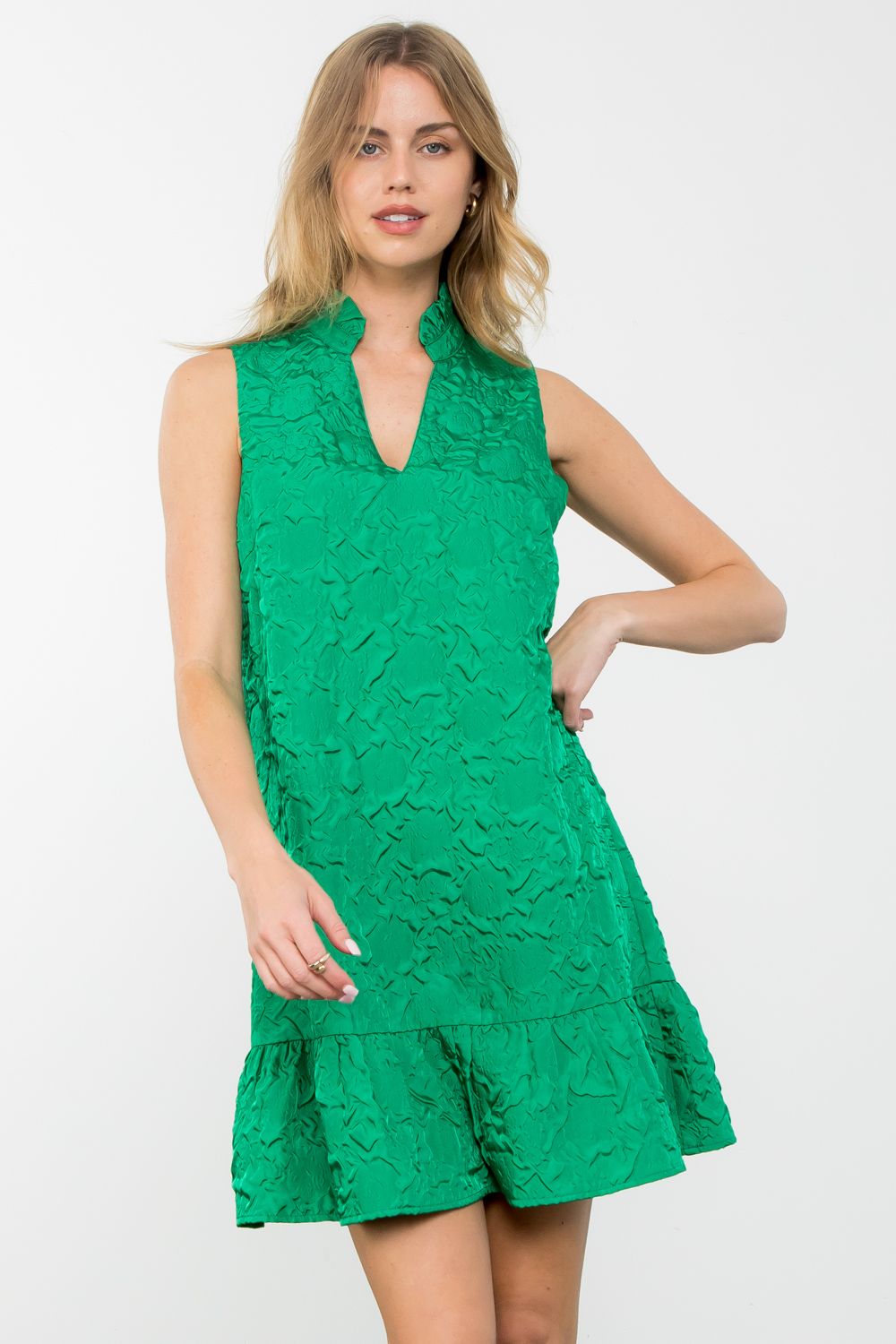 Sleeveless Textured  Dress
