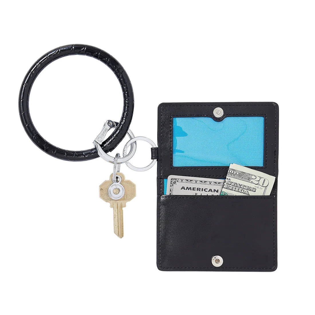 Silicone Metallic Big O Key Ring