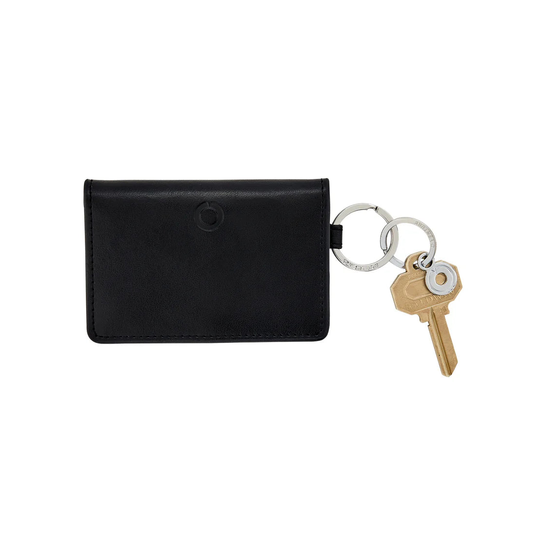 Keychain wallet-black leather ID case