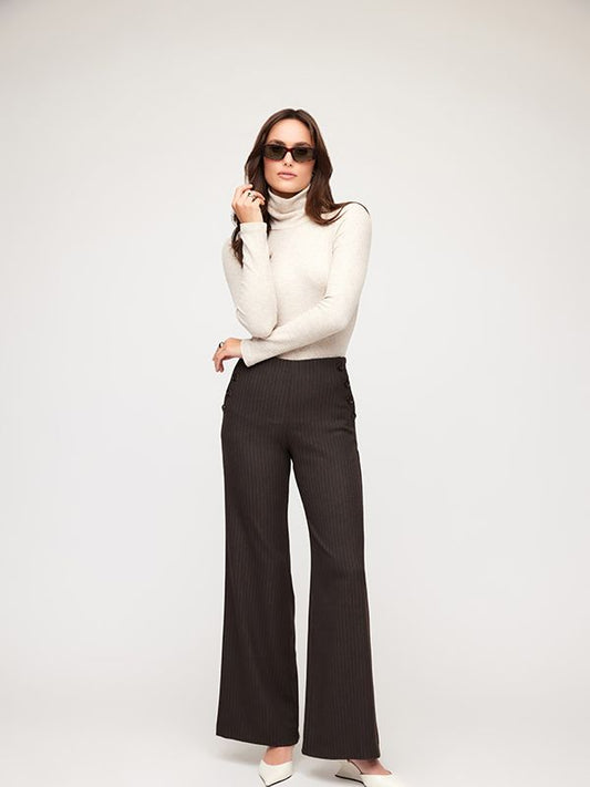 Stripe Button Pocket Pant