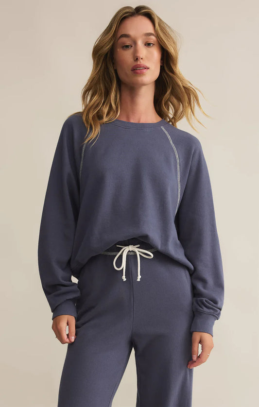 Reset Sweatshirt worn blue