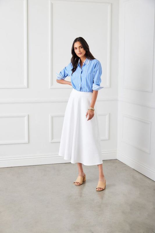 Contrast Ruched Sleeve Shirt