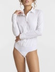 Cotton Stretch Button Down Bodysuit