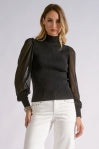 Mesh Sleeve Sweater