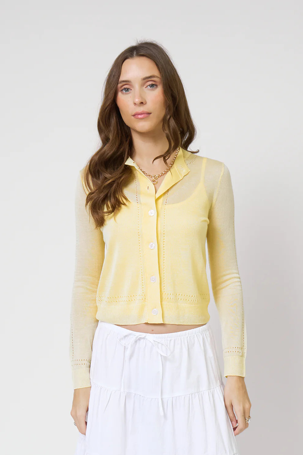 Serena Sheer Cropped Cardigan