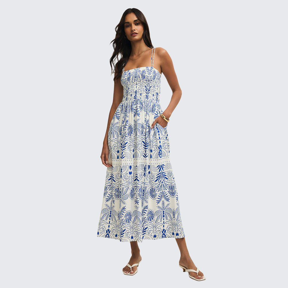 NADINE PALM MAXI DRESS